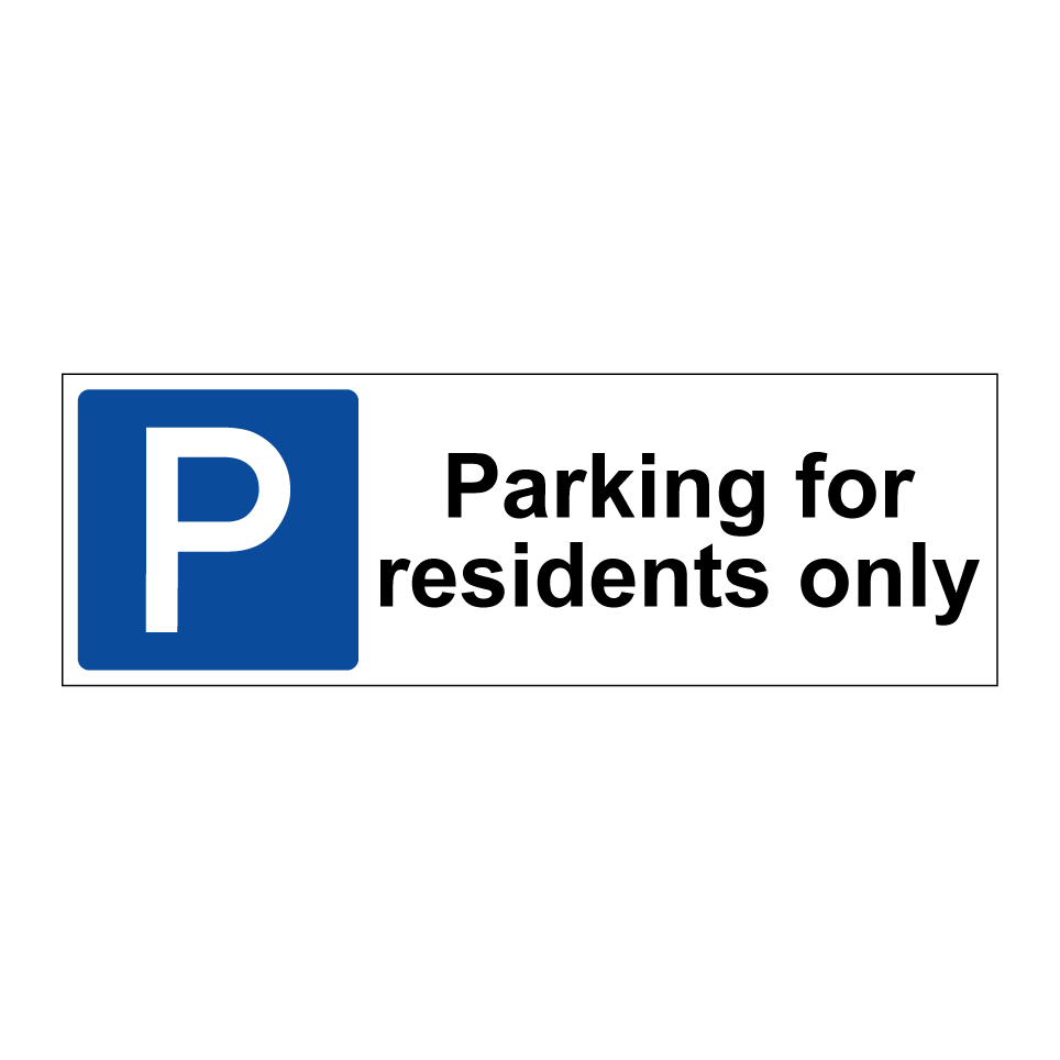 Parking for residents only