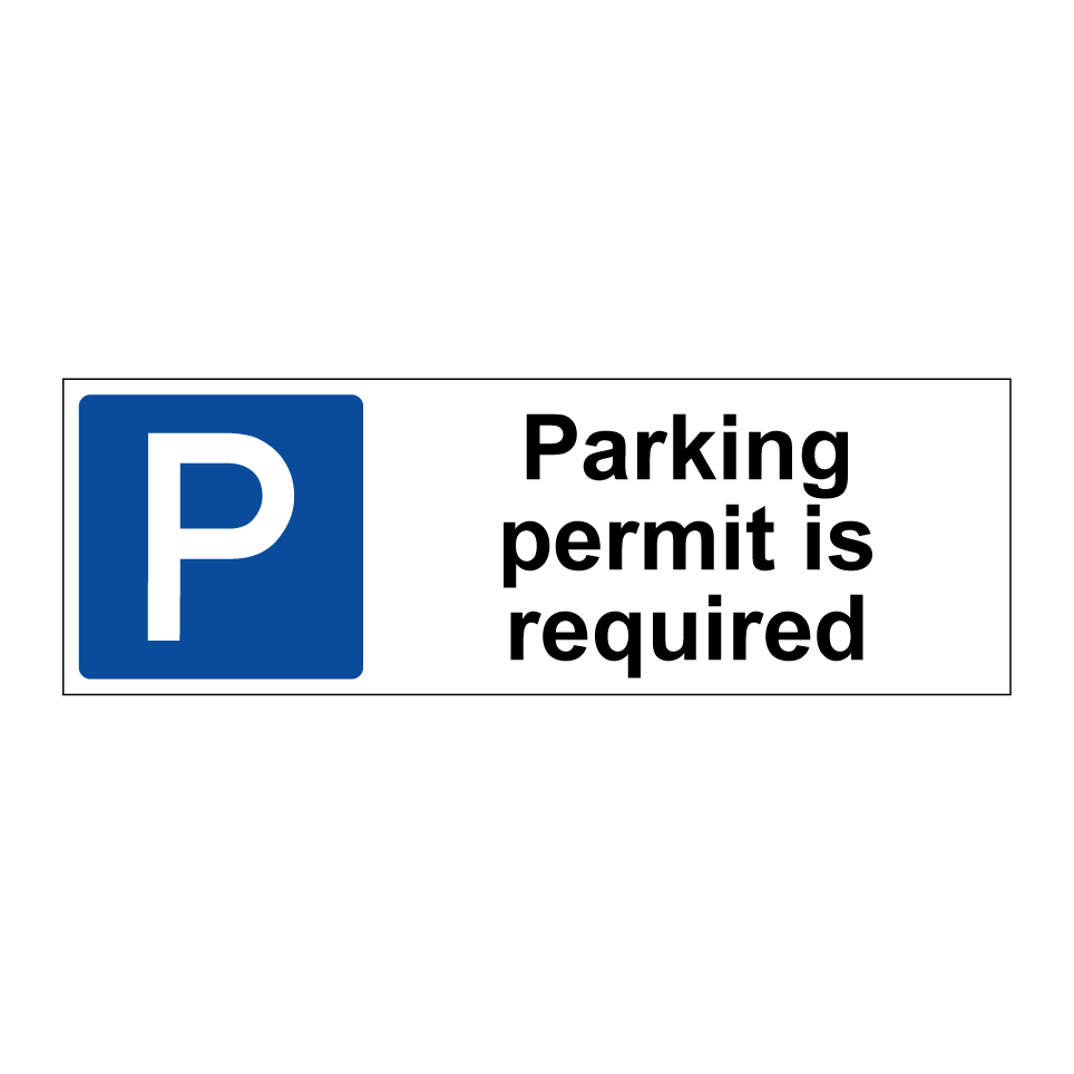 Parking permit is required