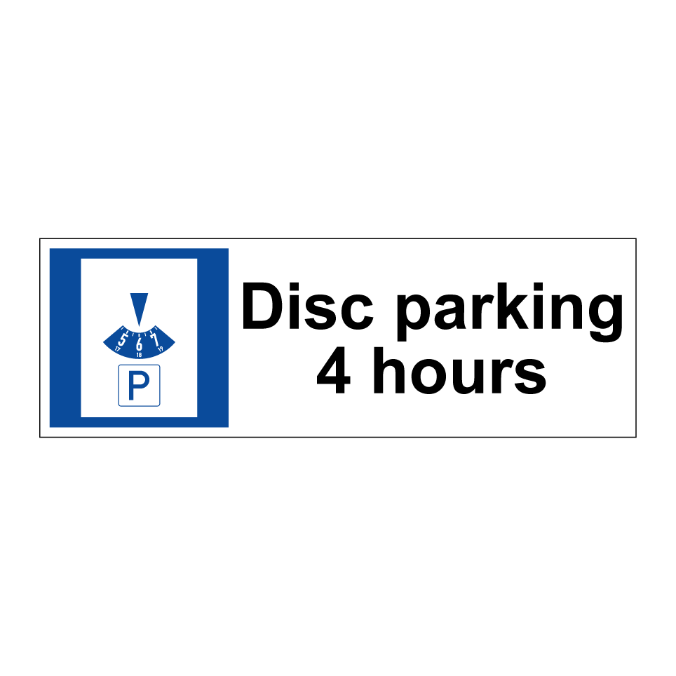 Disc parking 4 hours