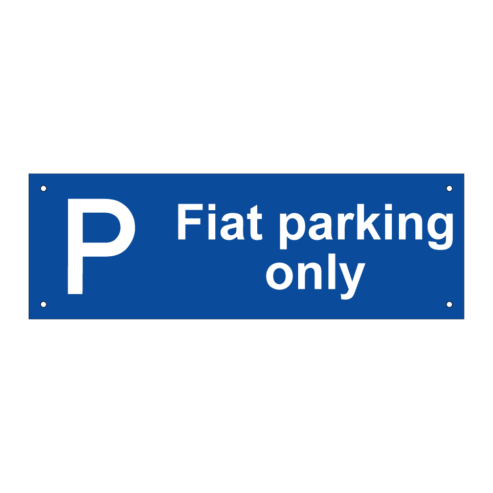Fiat parking only
