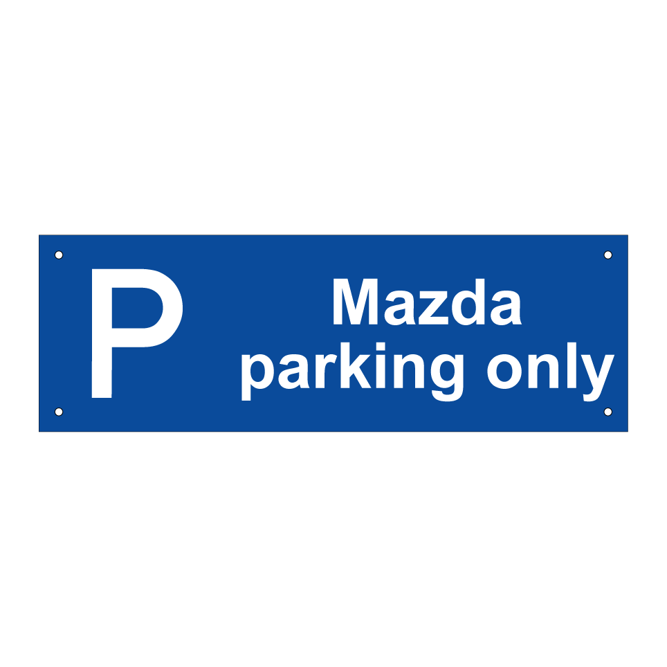 Mazda parking only