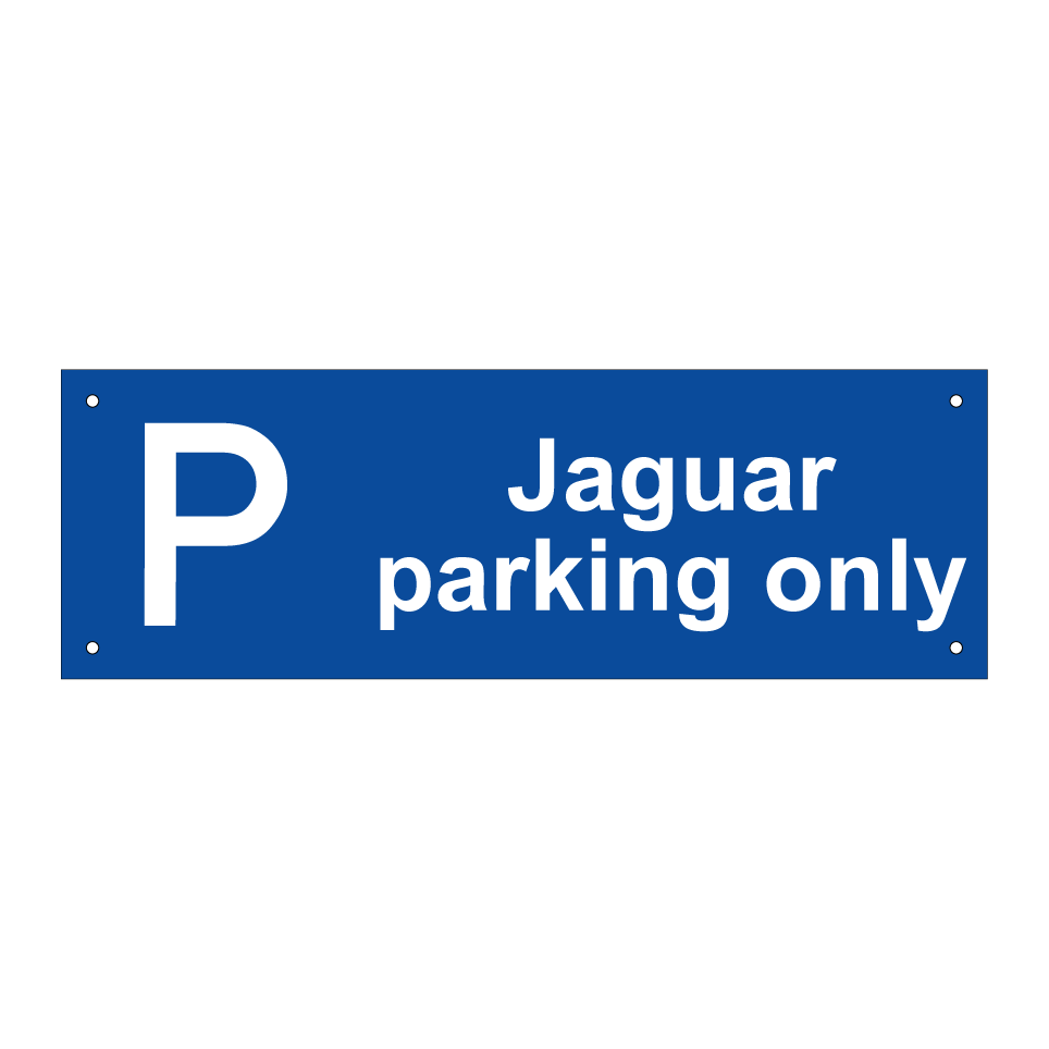 Jaguar parking only