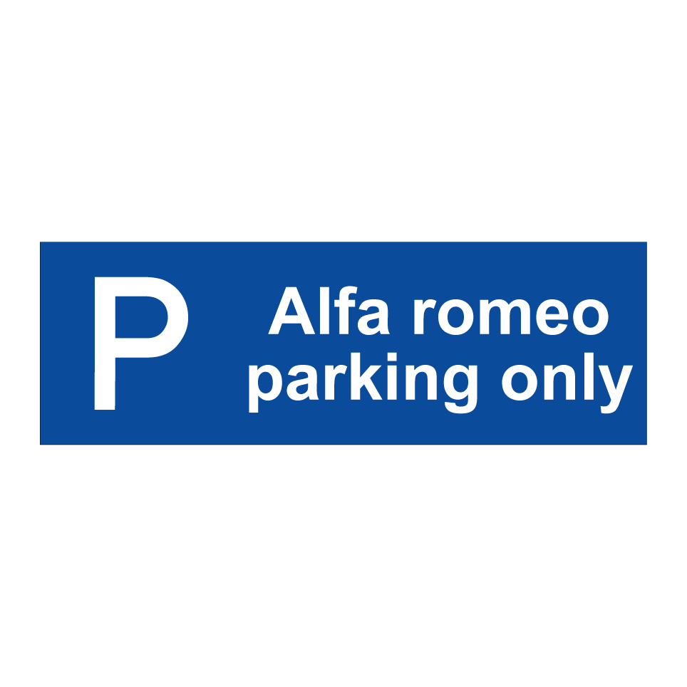 Alfa romeo parking only