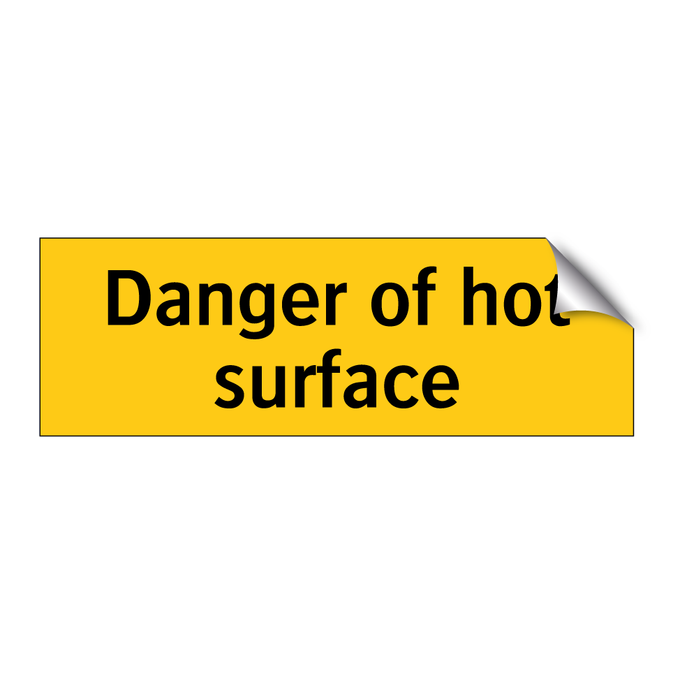 Danger of hot surface