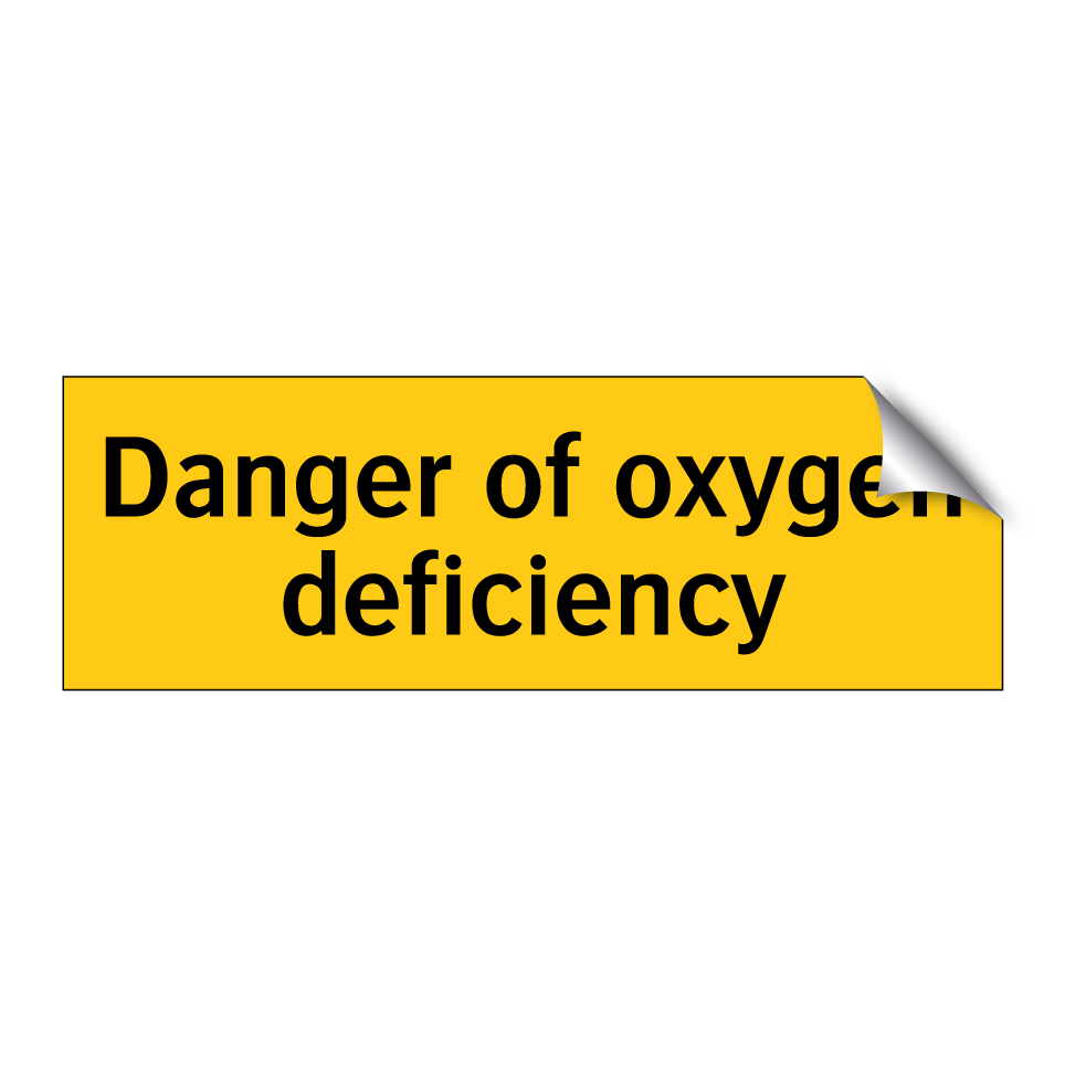 Danger of oxygen deficiency