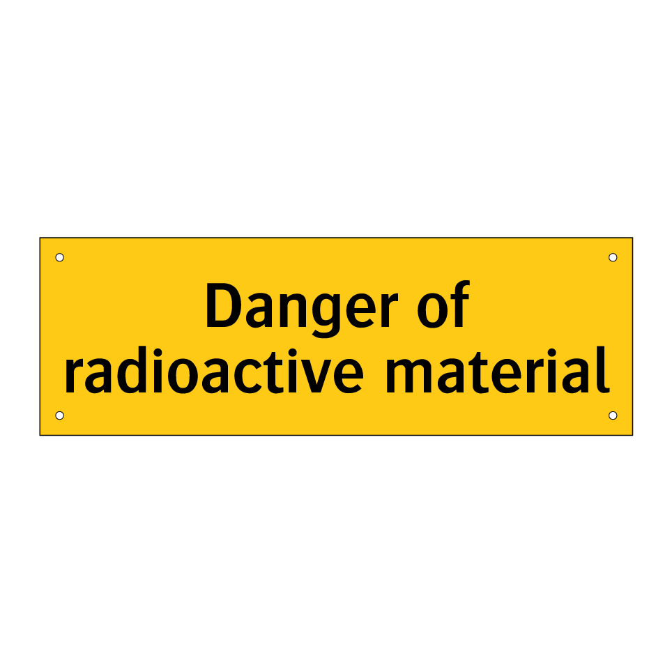 Danger of radioactive material