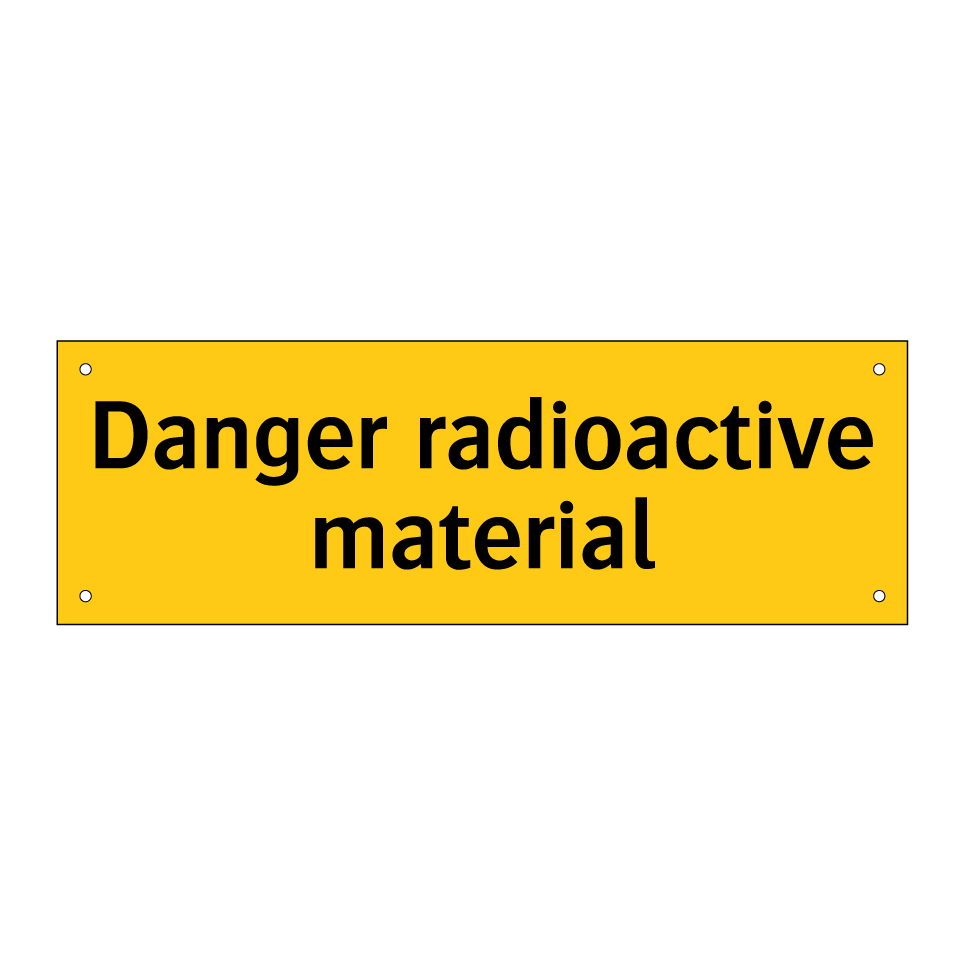 Danger radioactive material