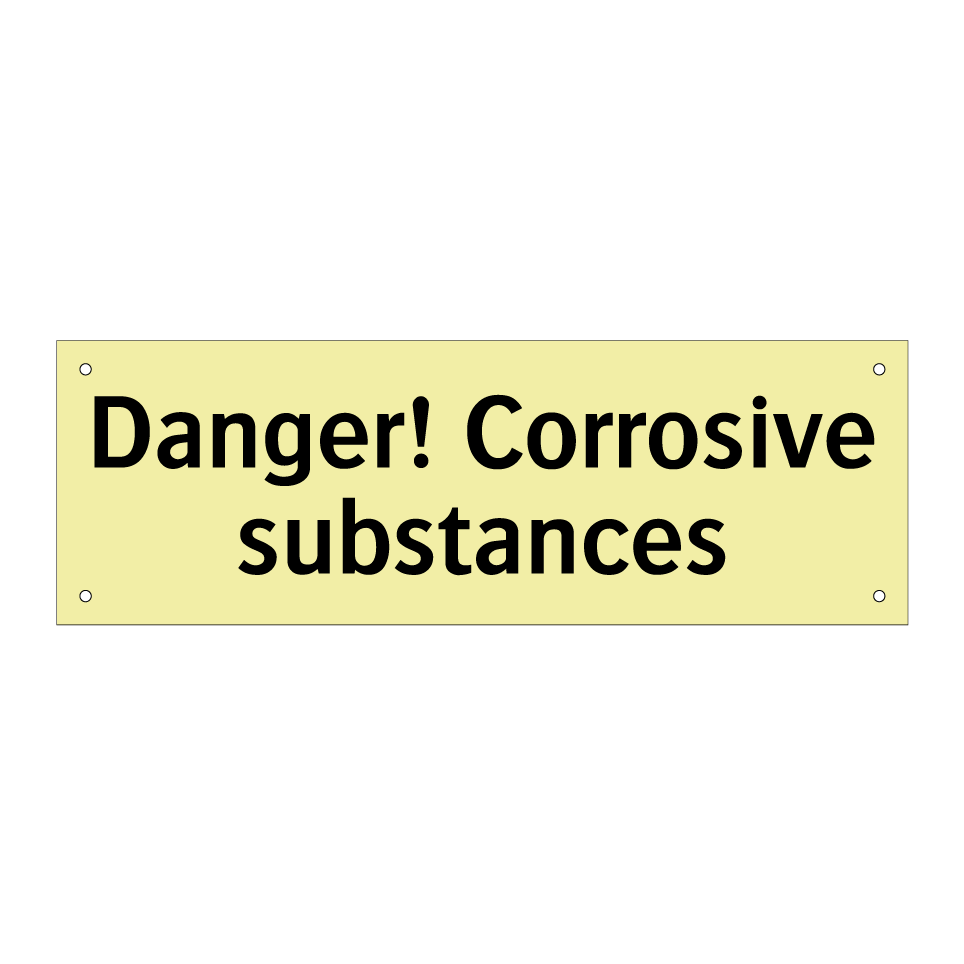 Danger! Corrosive substances
