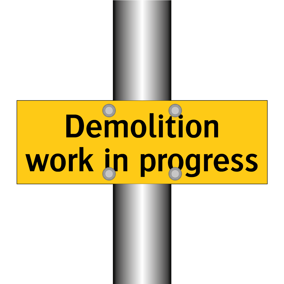 Demolition work in progress