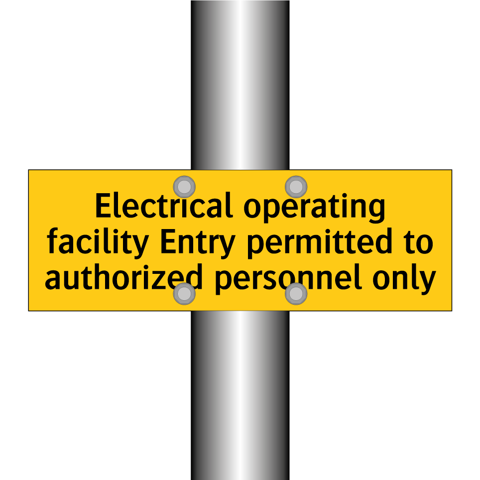 Electrical operating facility Entry permitted to authorized personnel only
