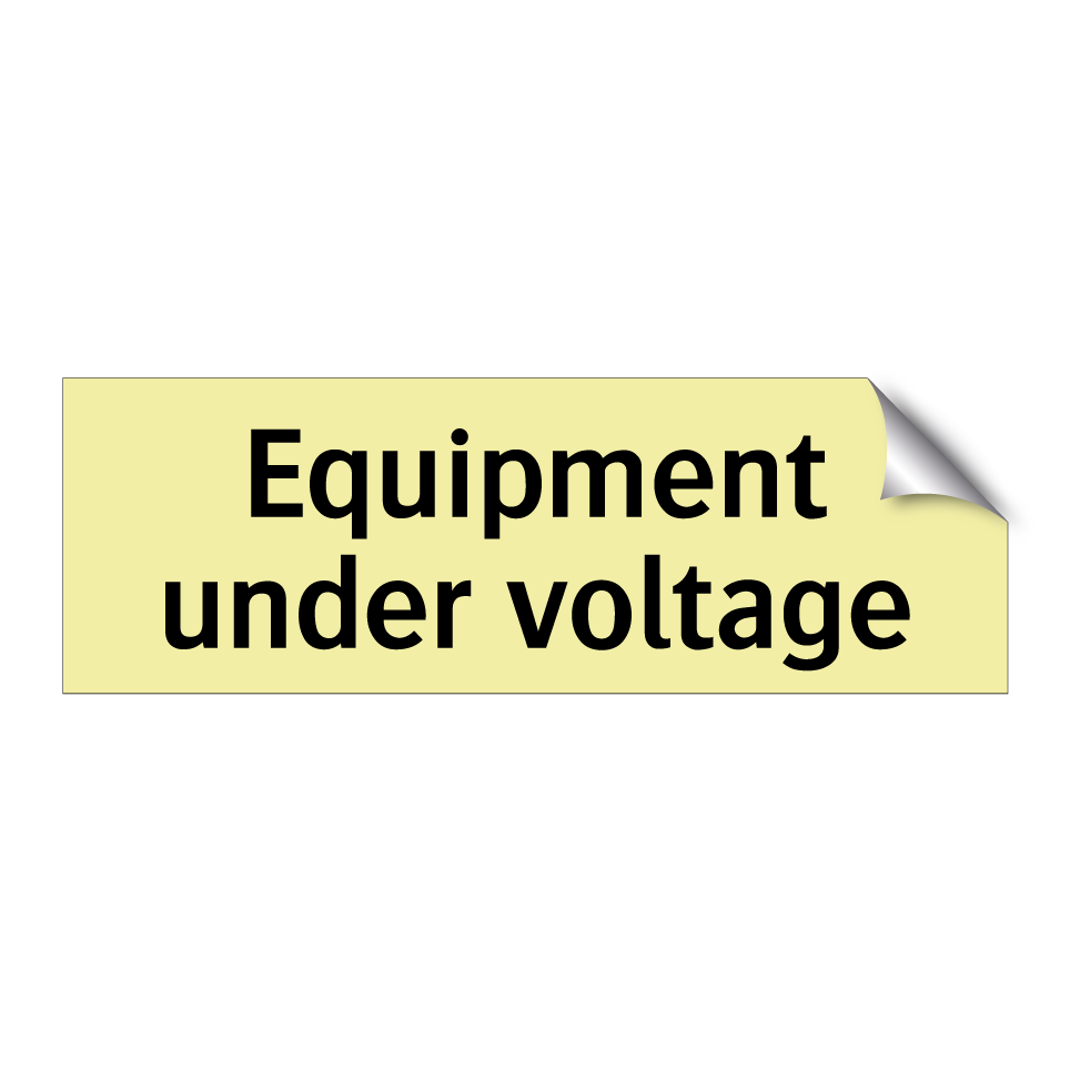 Equipment under voltage
