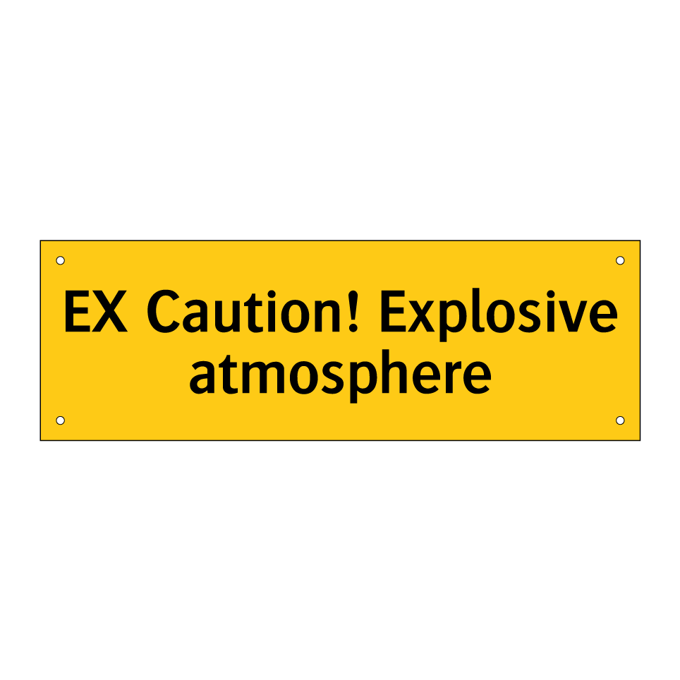 EX Caution! Explosive atmosphere