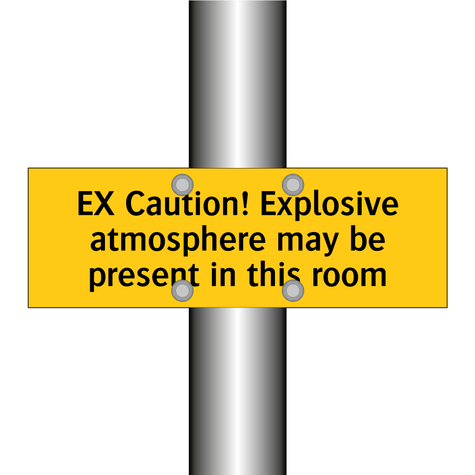 EX Caution! Explosive atmosphere may be present in this room