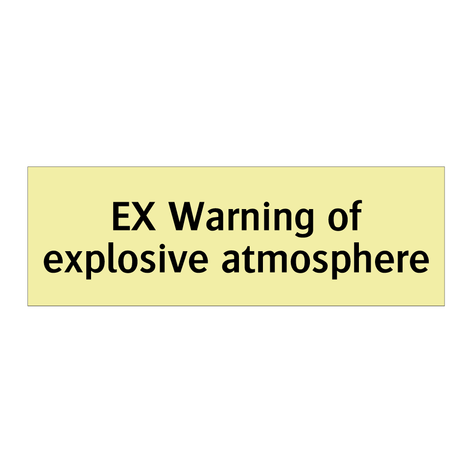 EX Warning of explosive atmosphere