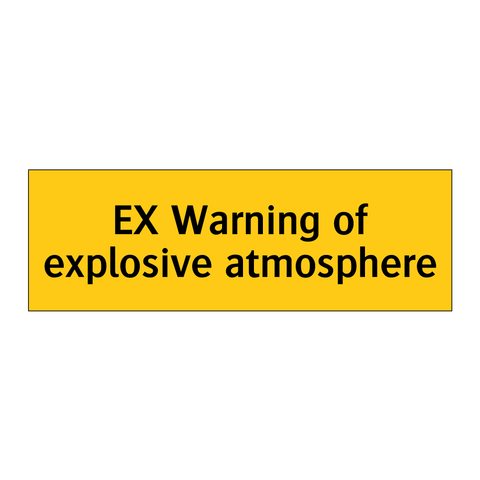 EX Warning of explosive atmosphere