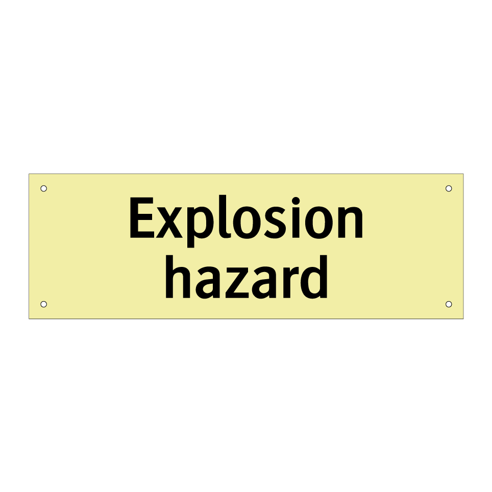 Explosion hazard