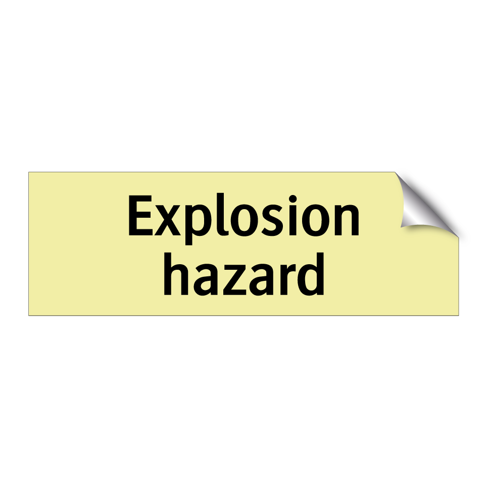 Explosion hazard