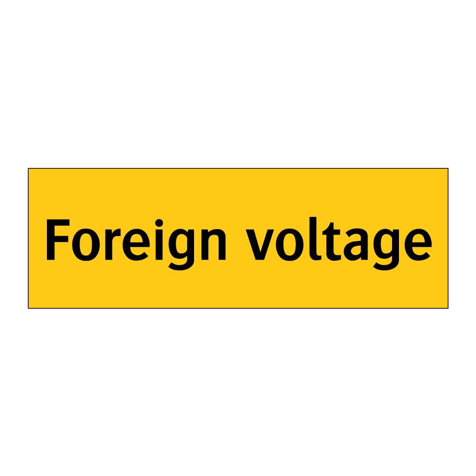 Foreign voltage