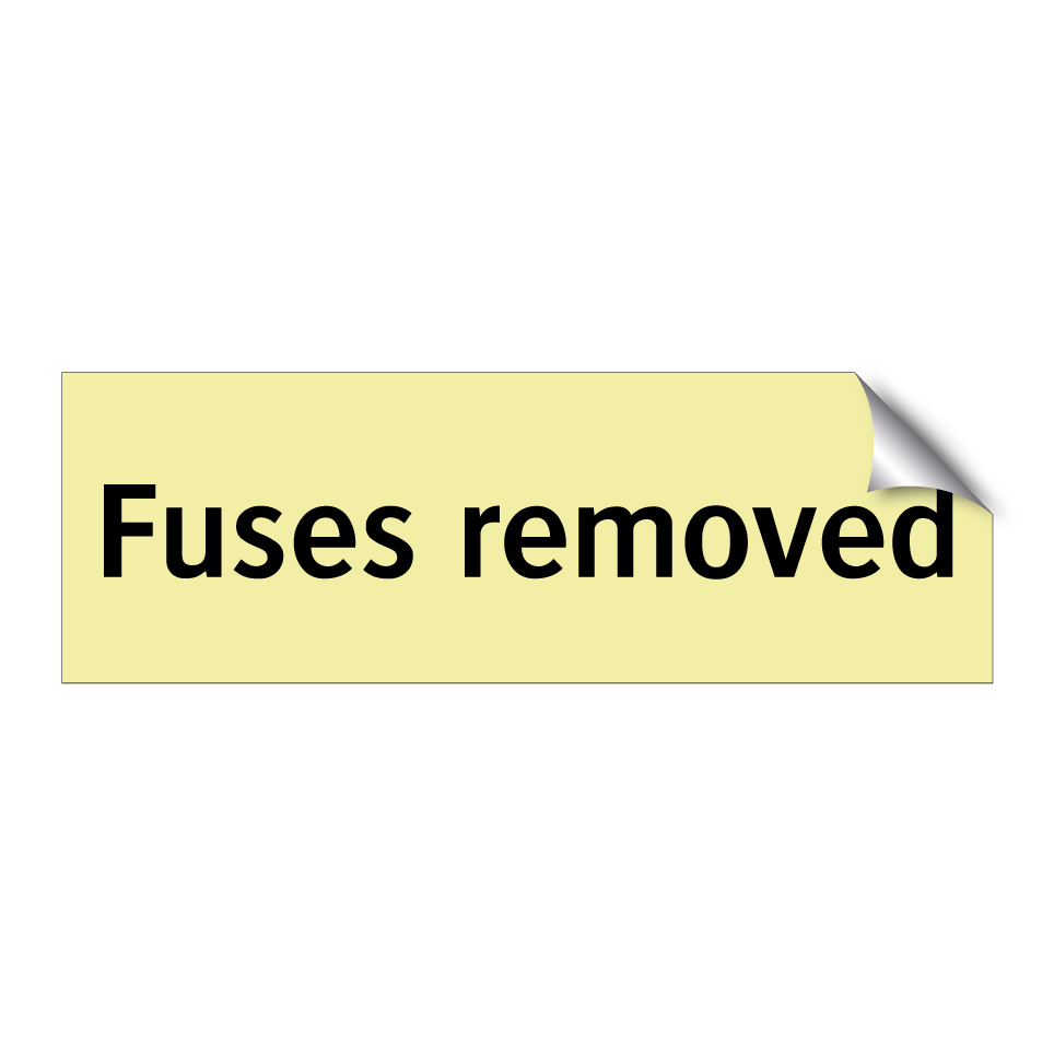 Fuses removed