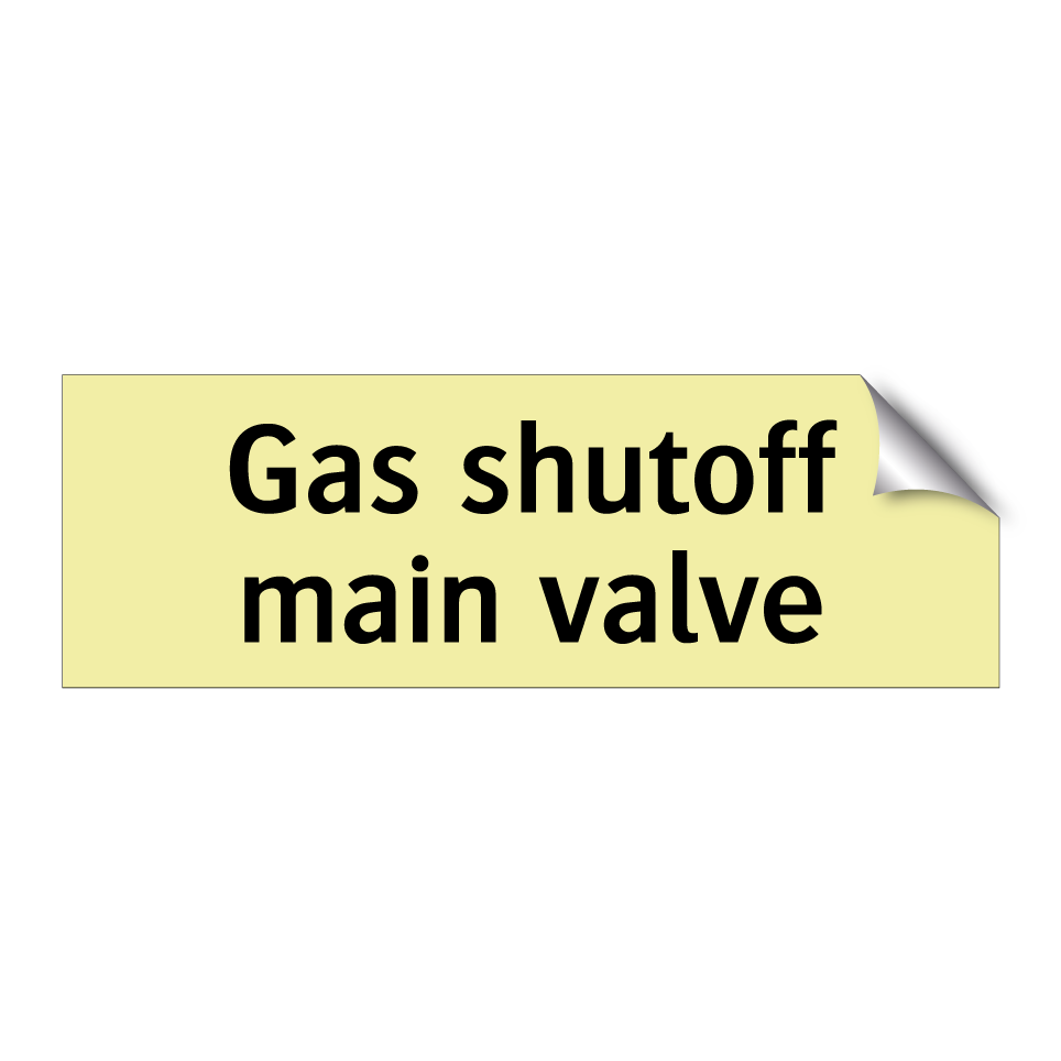 Gas shutoff main valve