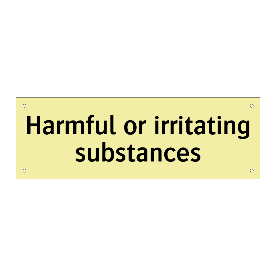 Harmful or irritating substances
