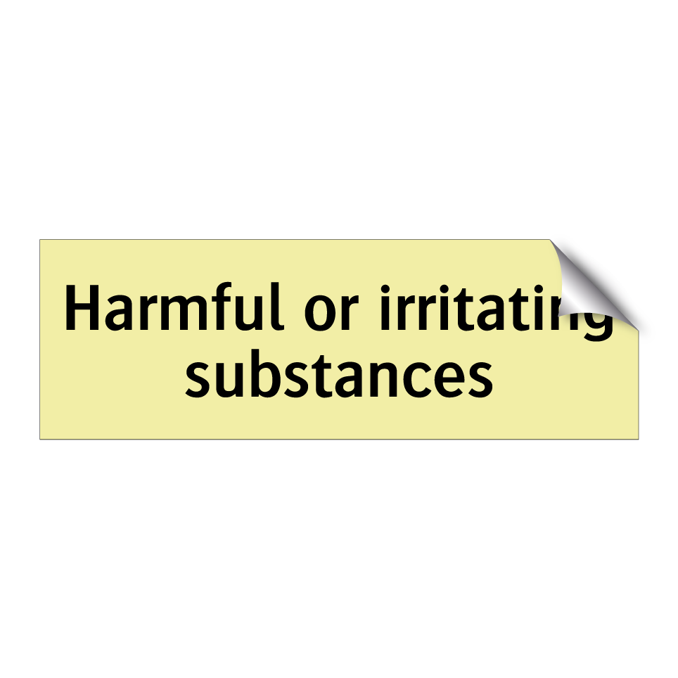 Harmful or irritating substances