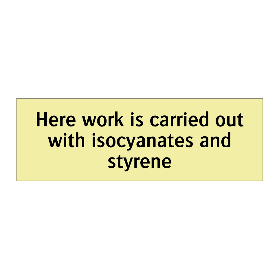 Here work is carried out with isocyanates and styrene