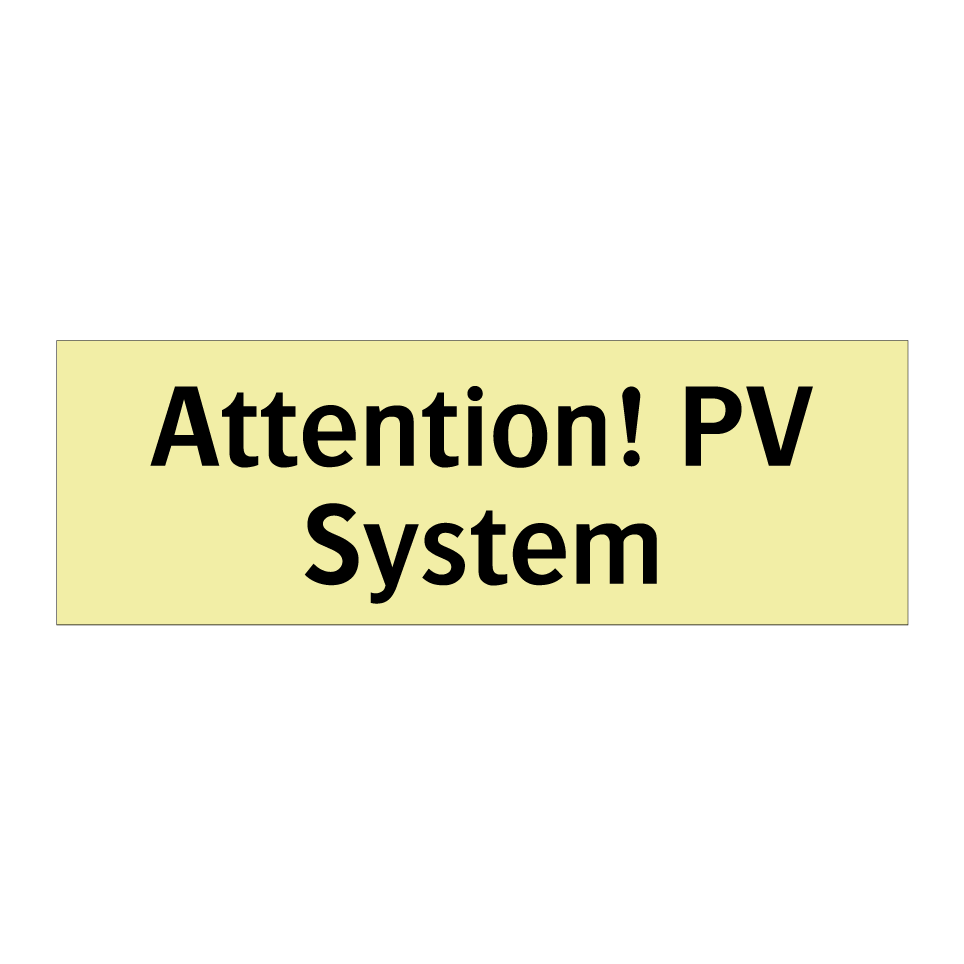 Attention! PV System