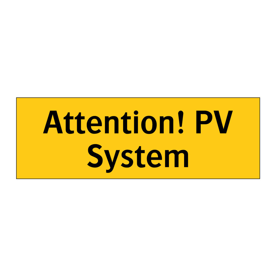Attention! PV System