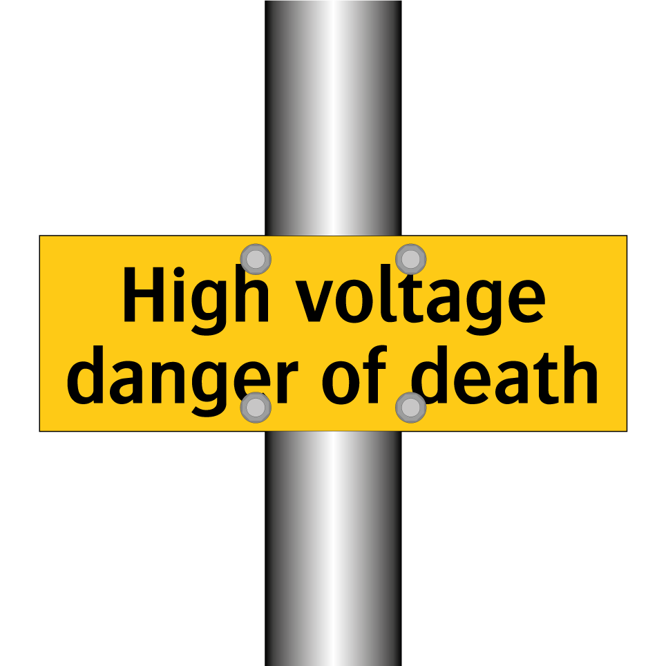 High voltage danger of death