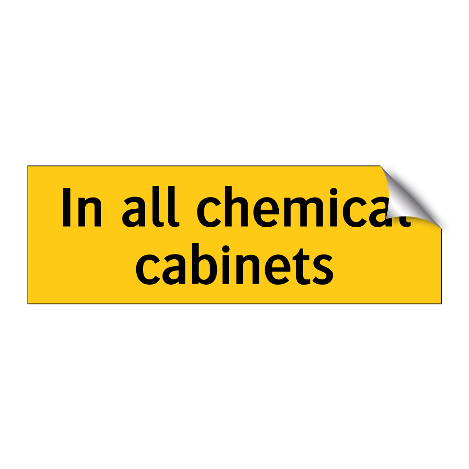 In all chemical cabinets