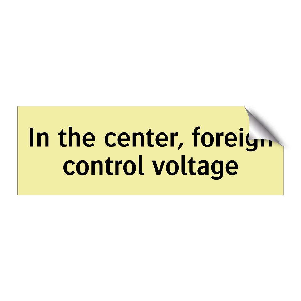 In the center, foreign control voltage