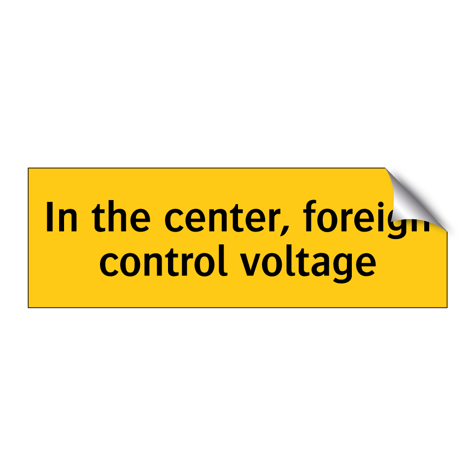 In the center, foreign control voltage