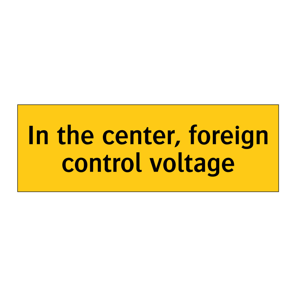 In the center, foreign control voltage