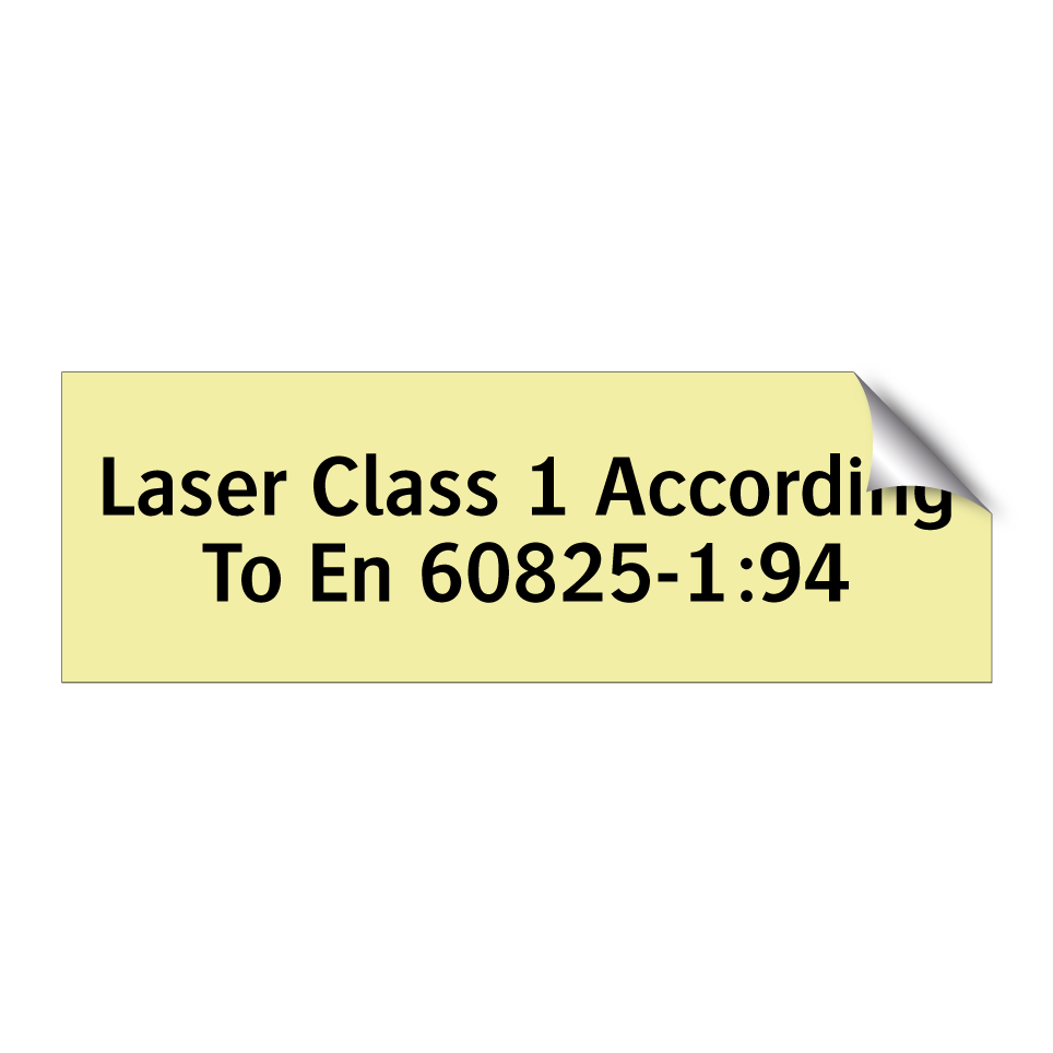Laser Class 1 According To En 60825-1:94