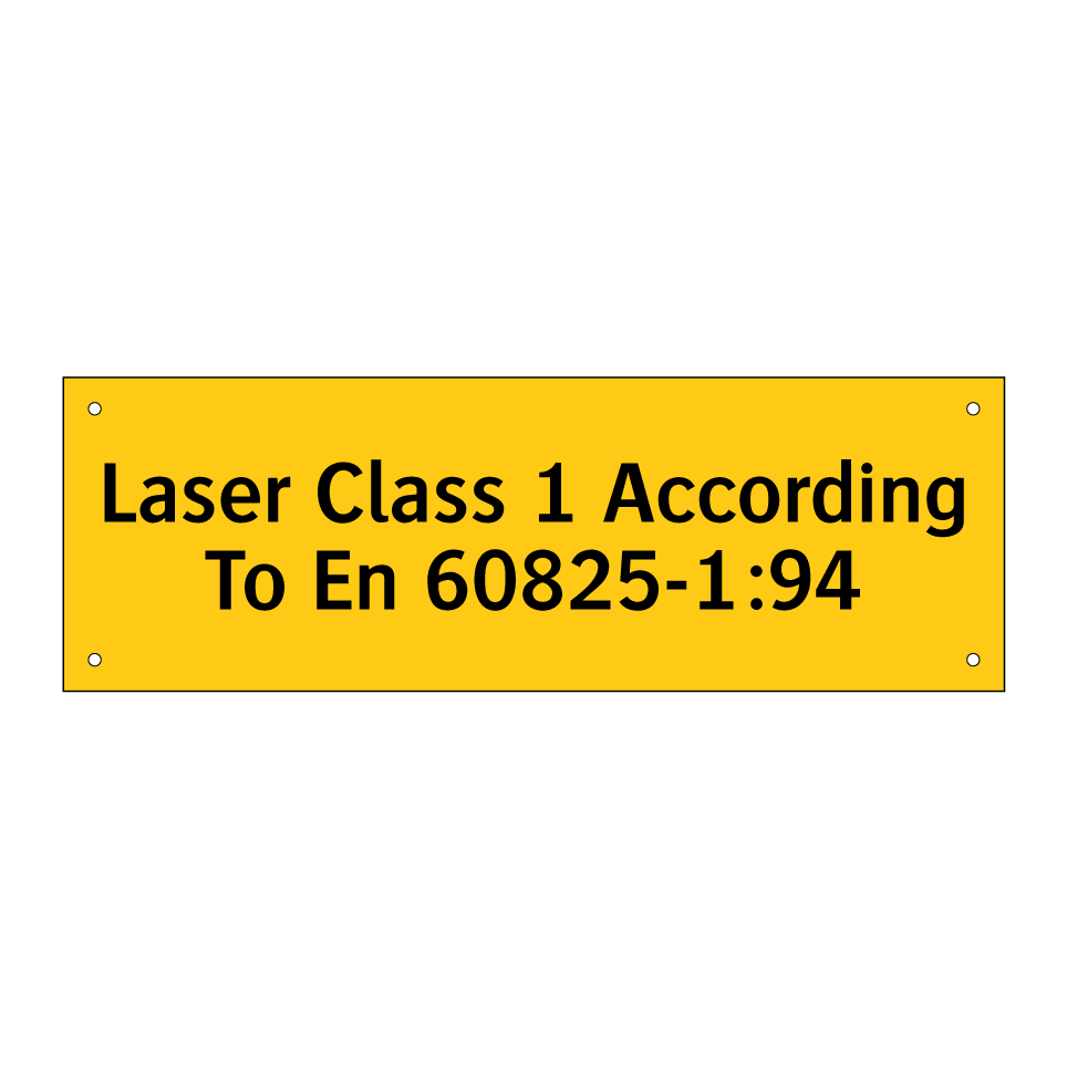 Laser Class 1 According To En 60825-1:94