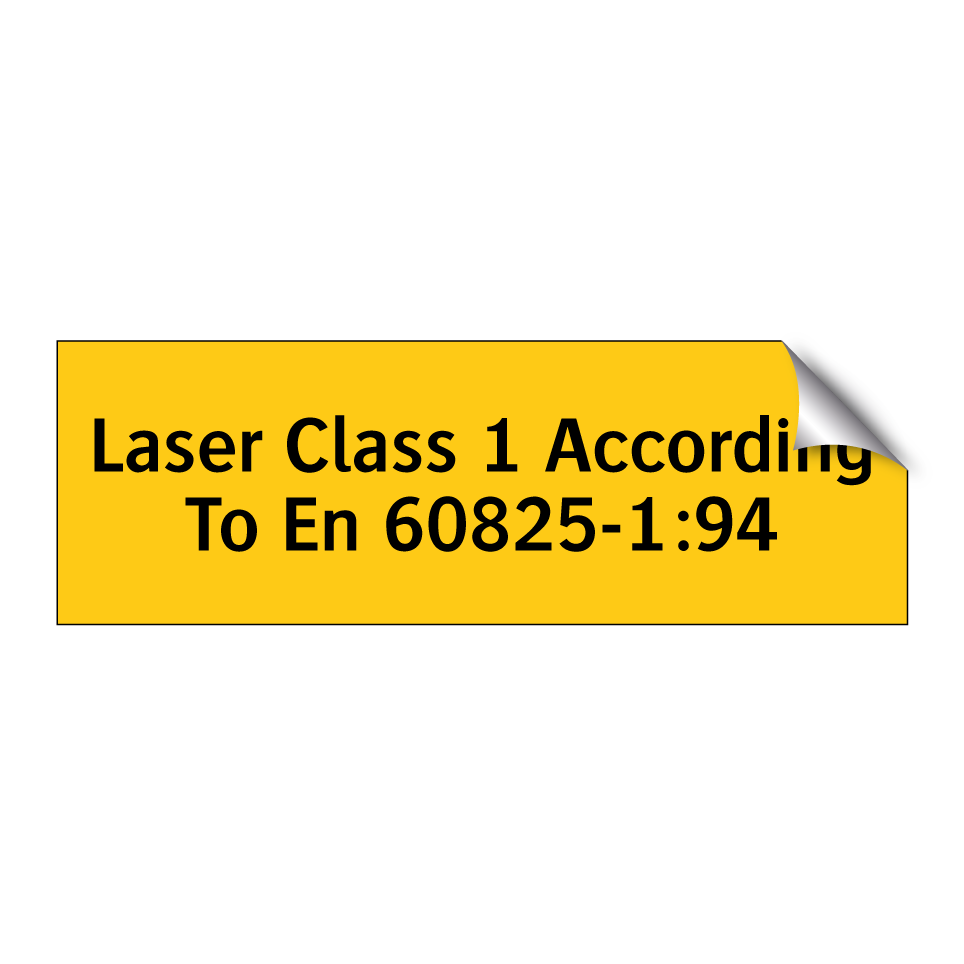 Laser Class 1 According To En 60825-1:94