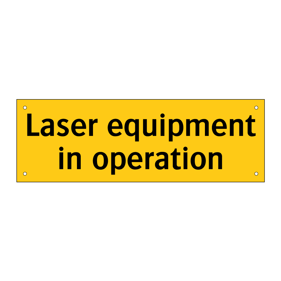 Laser equipment in operation