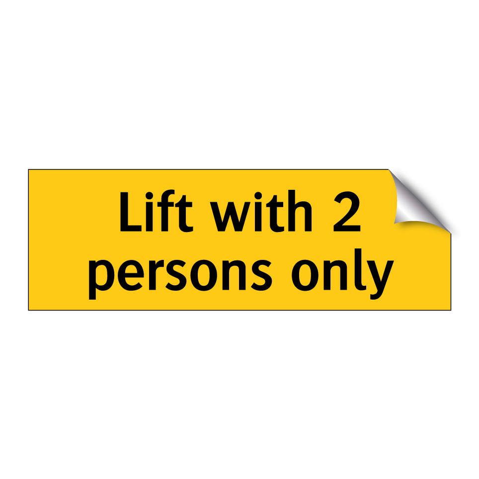 Lift with 2 persons only
