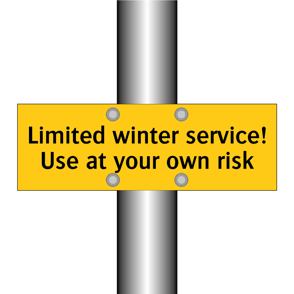 Limited winter service! Use at your own risk