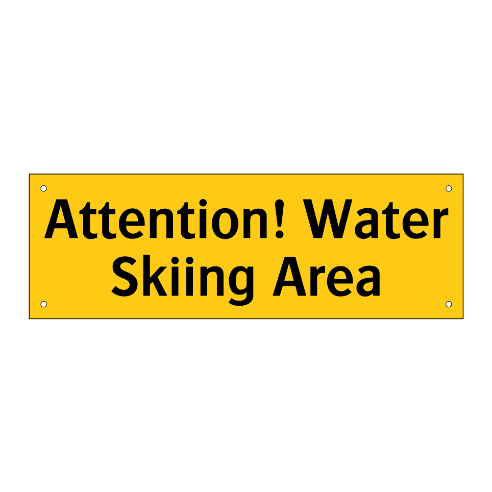 Attention! Water Skiing Area