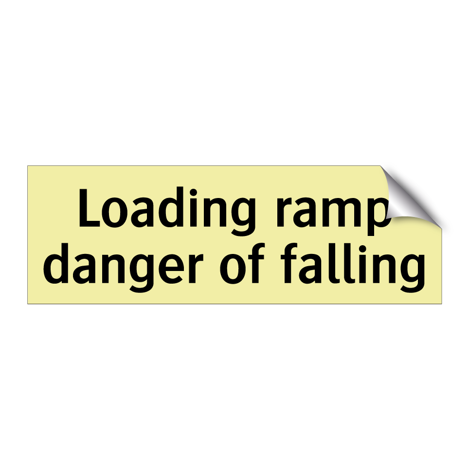 Loading ramp danger of falling
