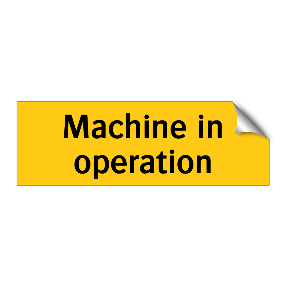 Machine in operation