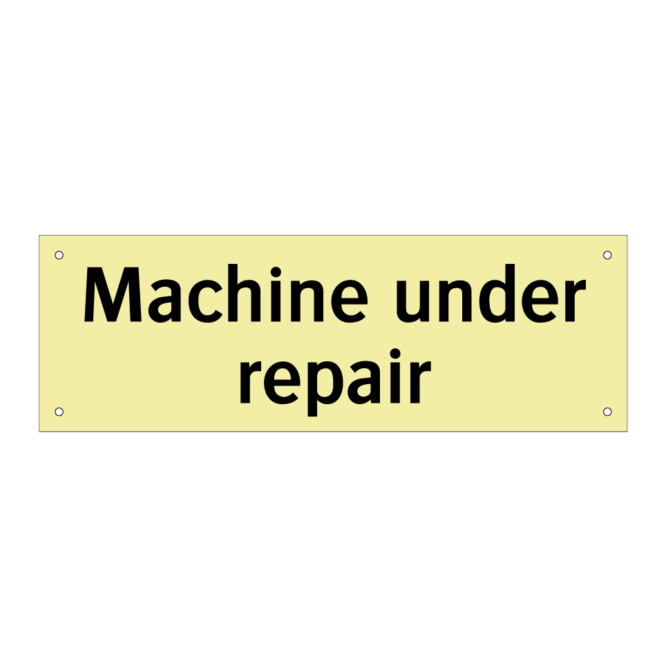 Machine under repair