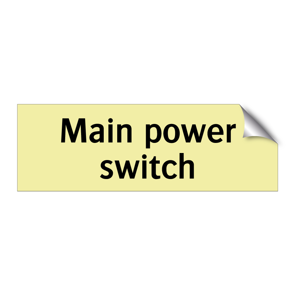 Main power switch