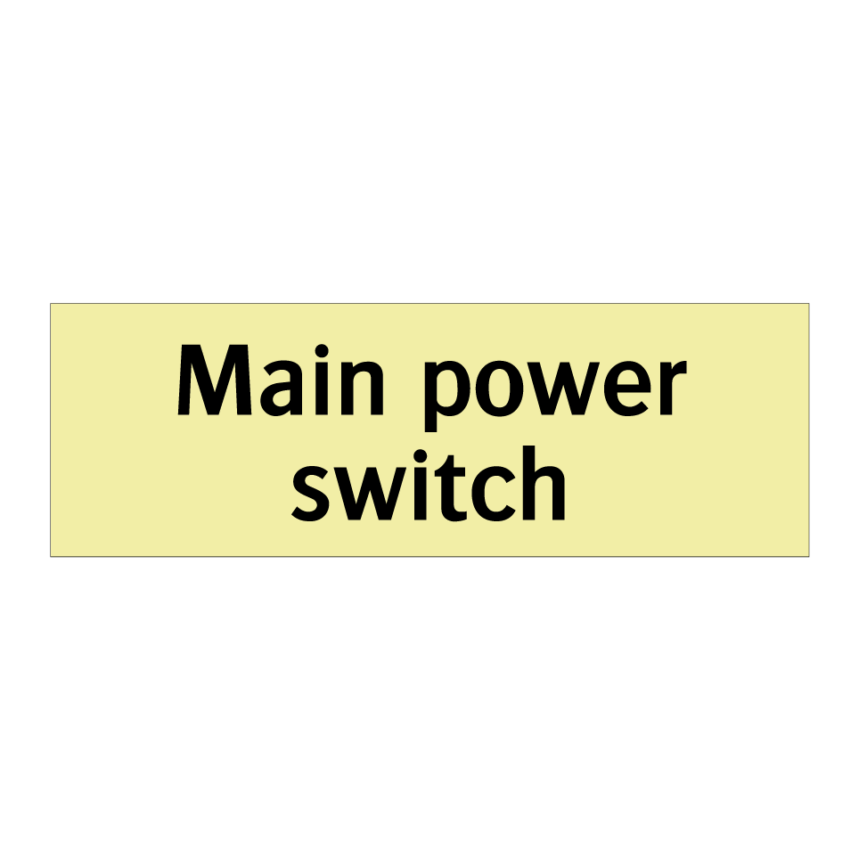 Main power switch