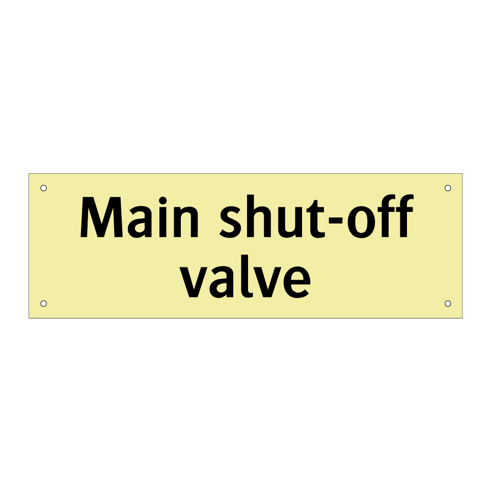 Main shut-off valve