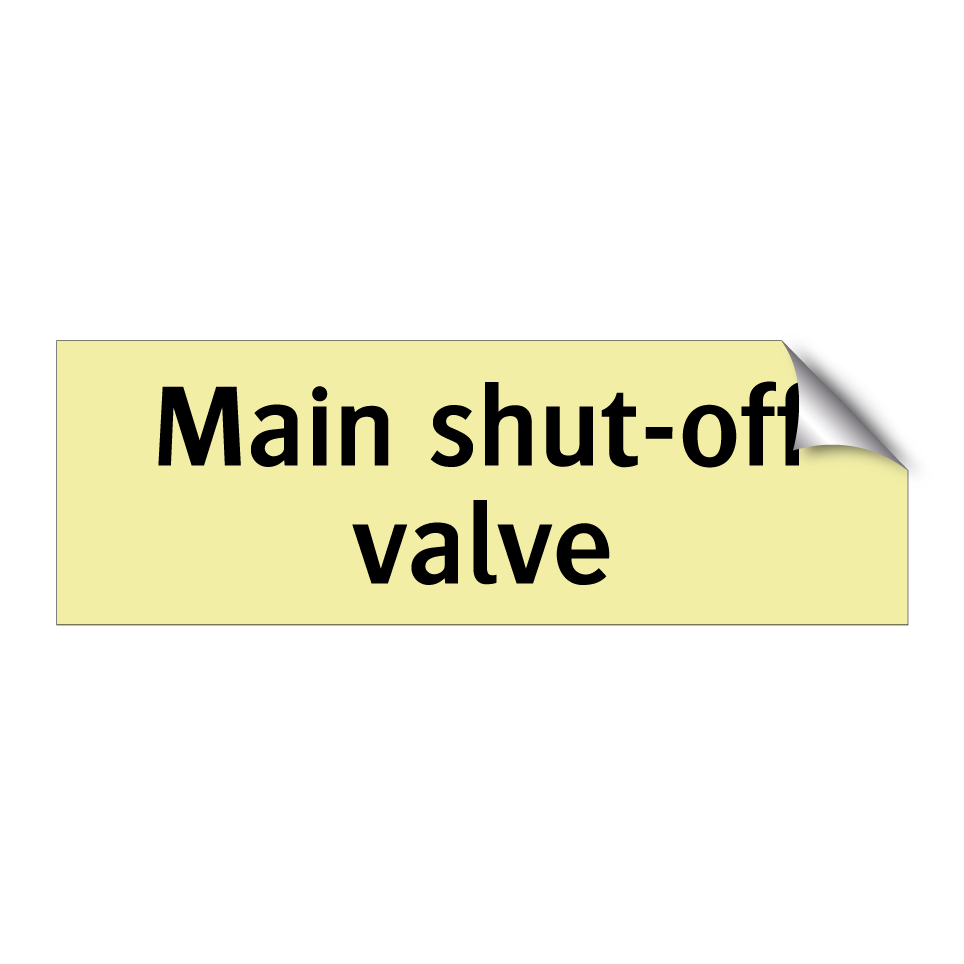 Main shut-off valve