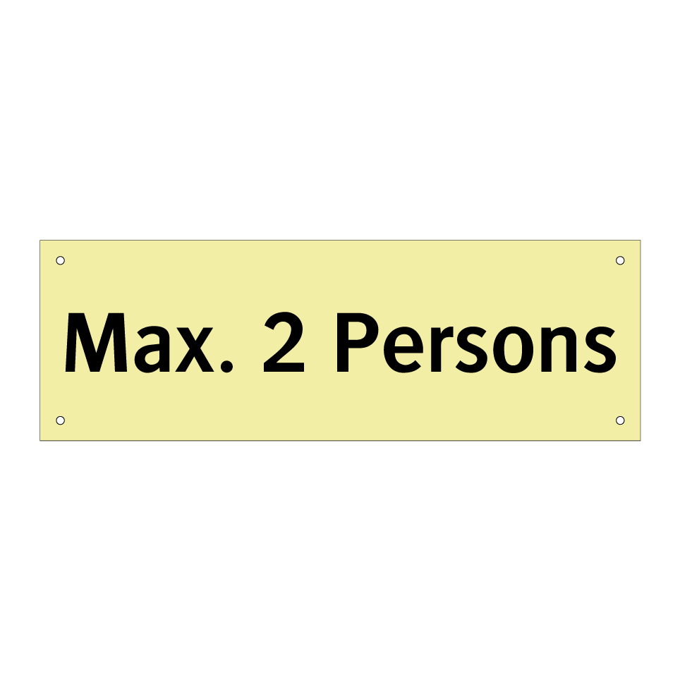 Max. 2 Persons