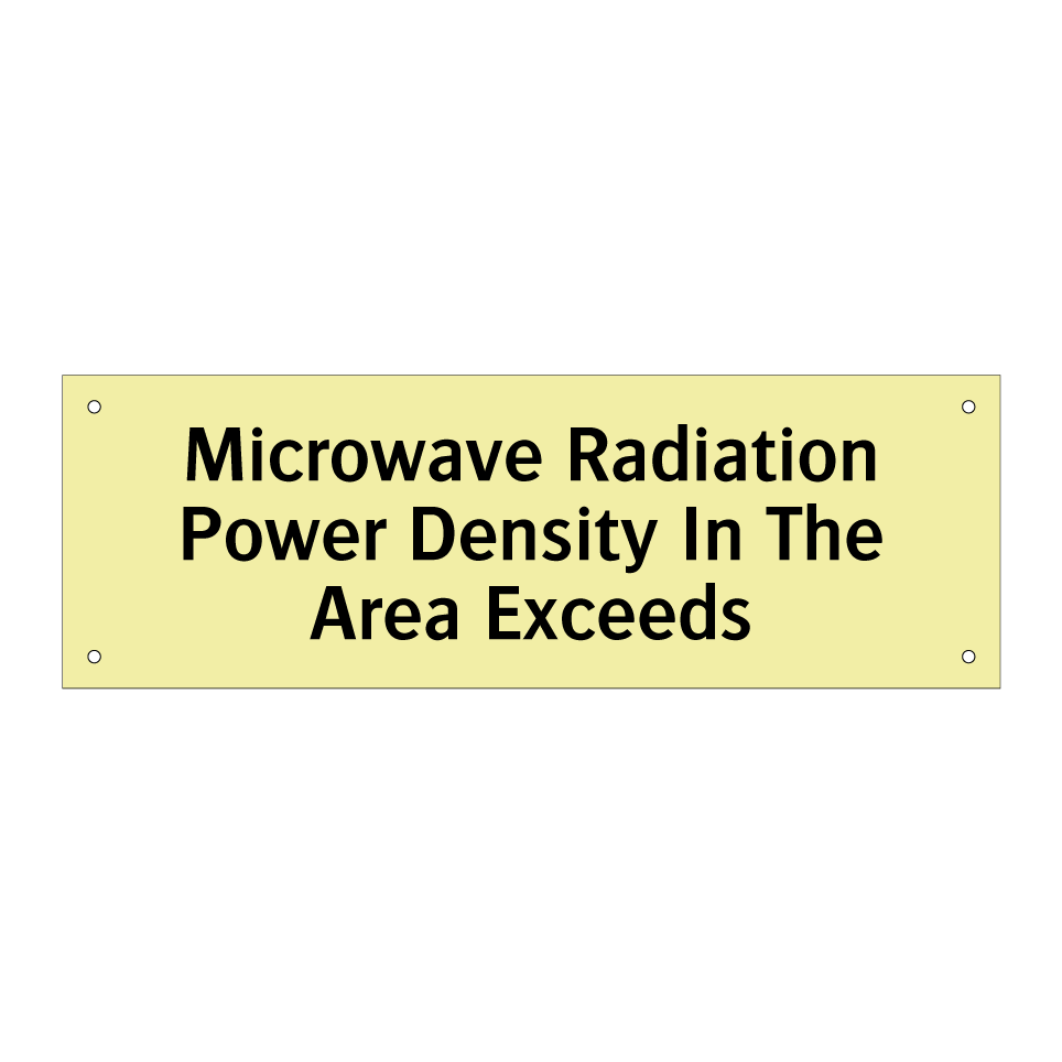Microwave Radiation Power Density In The Area Exceeds